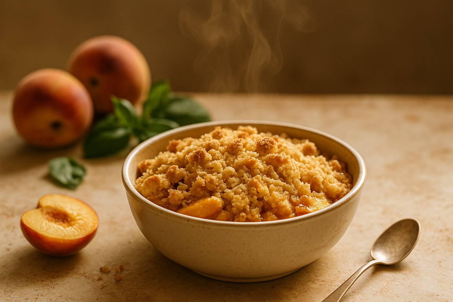 Crumble di Pesche Express