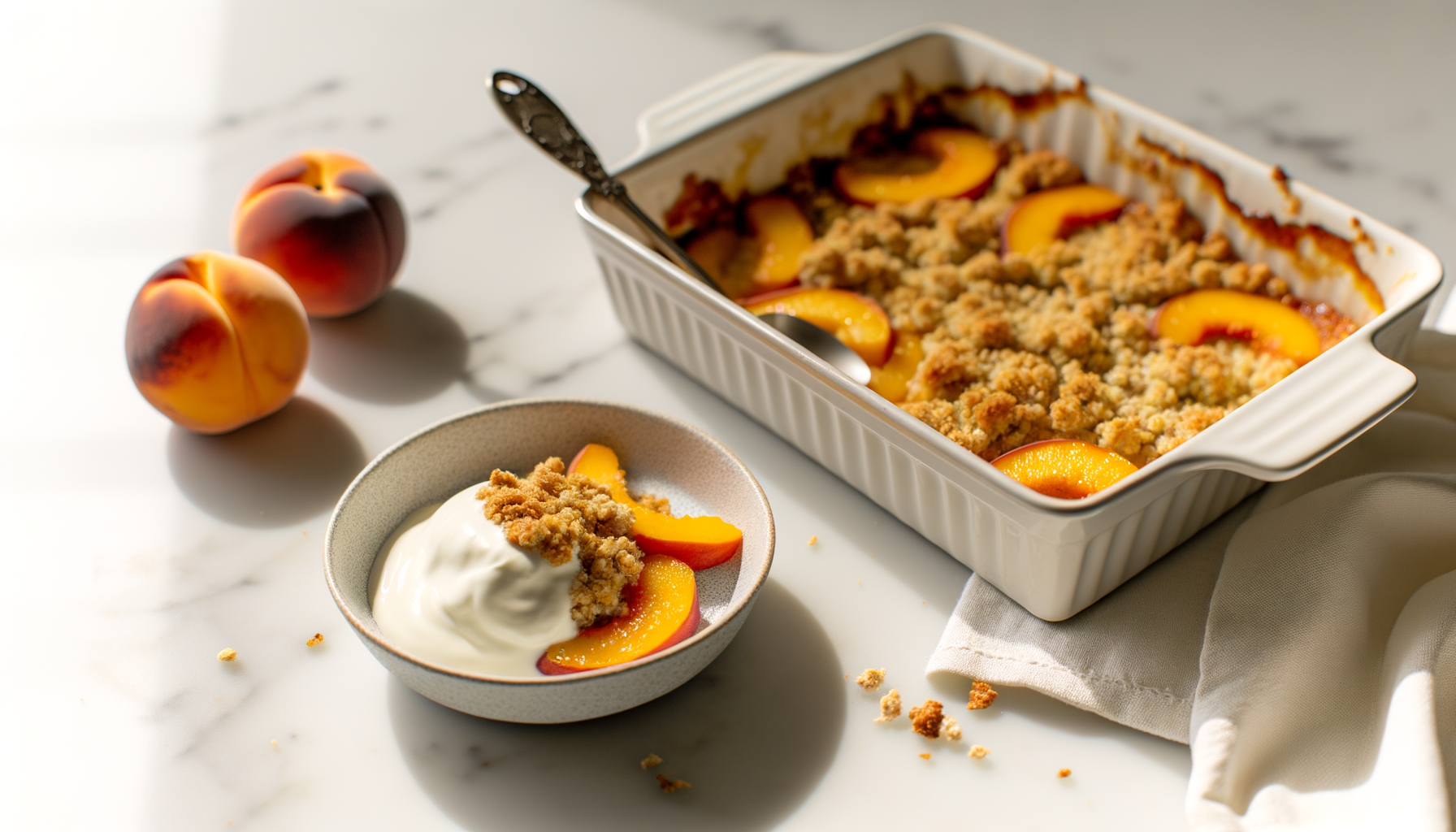Crumble di Pesche Sano