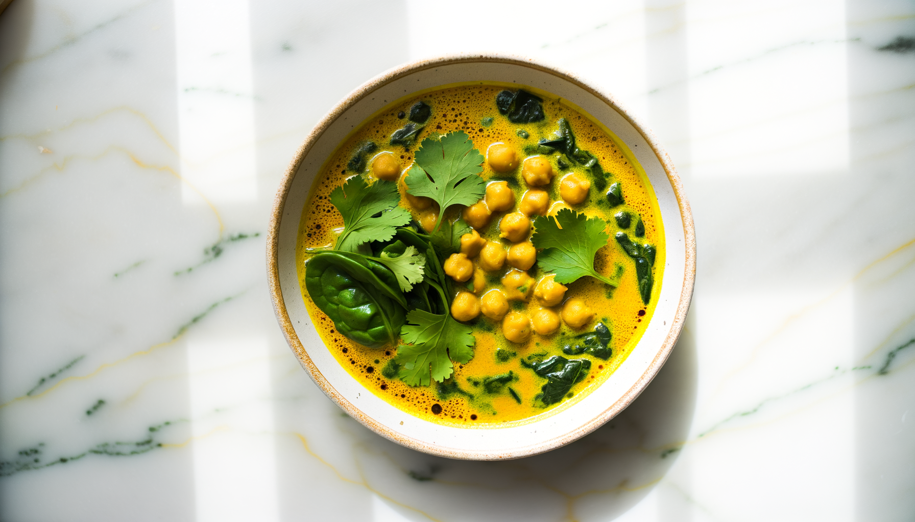 Curry di Ceci e Spinaci Senza Latticini