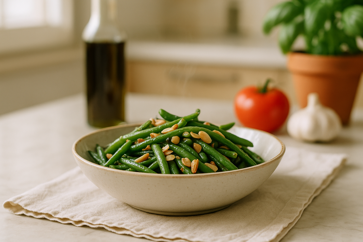 Fagiolini Saltati con Mandorle