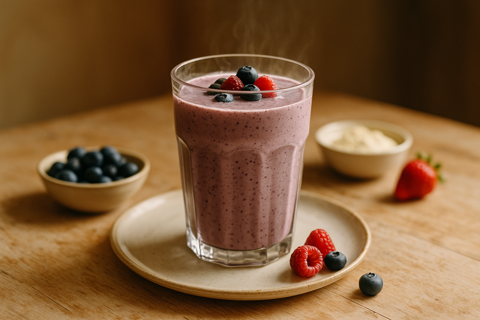 Frullato Proteico Vaniglia e Frutti di Bosco