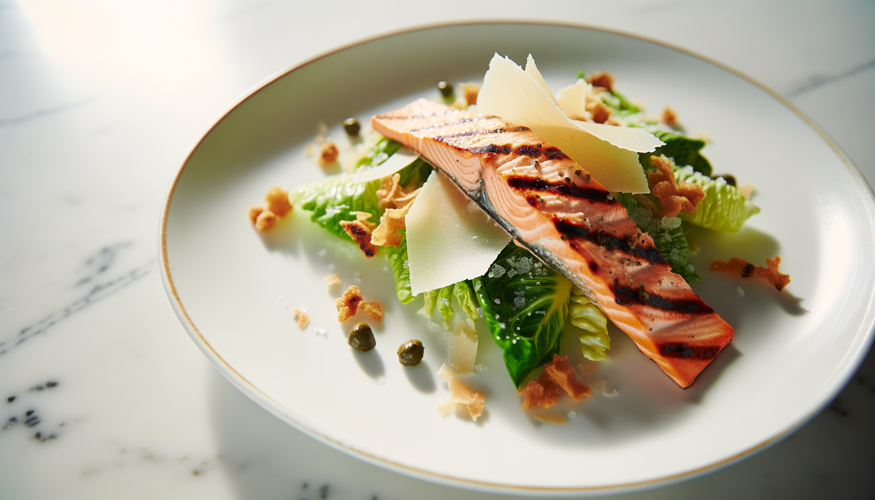 Insalata Caesar con Salmone Grigliato
