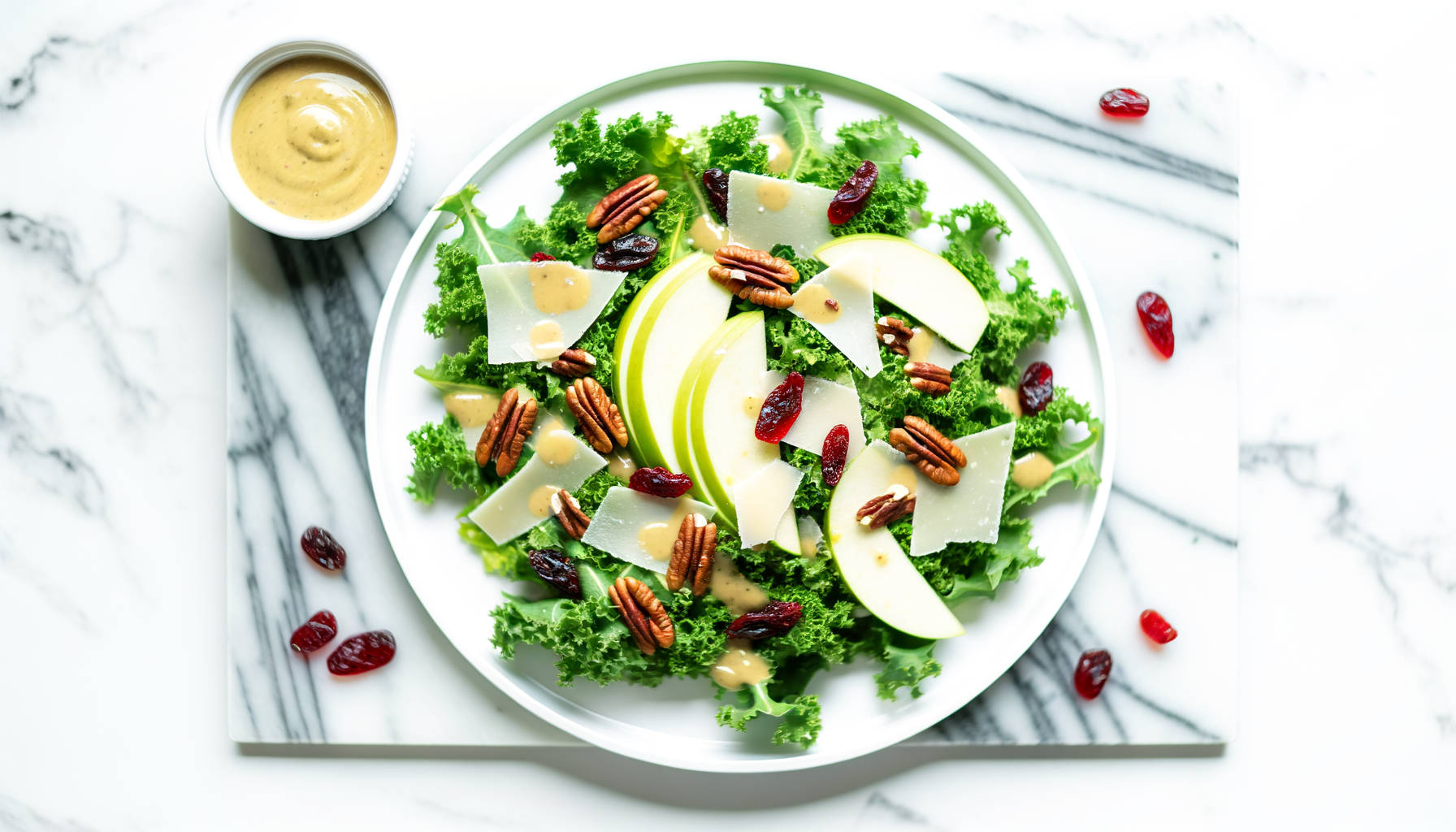Insalata di Cavolo Riccio e Mela Verde