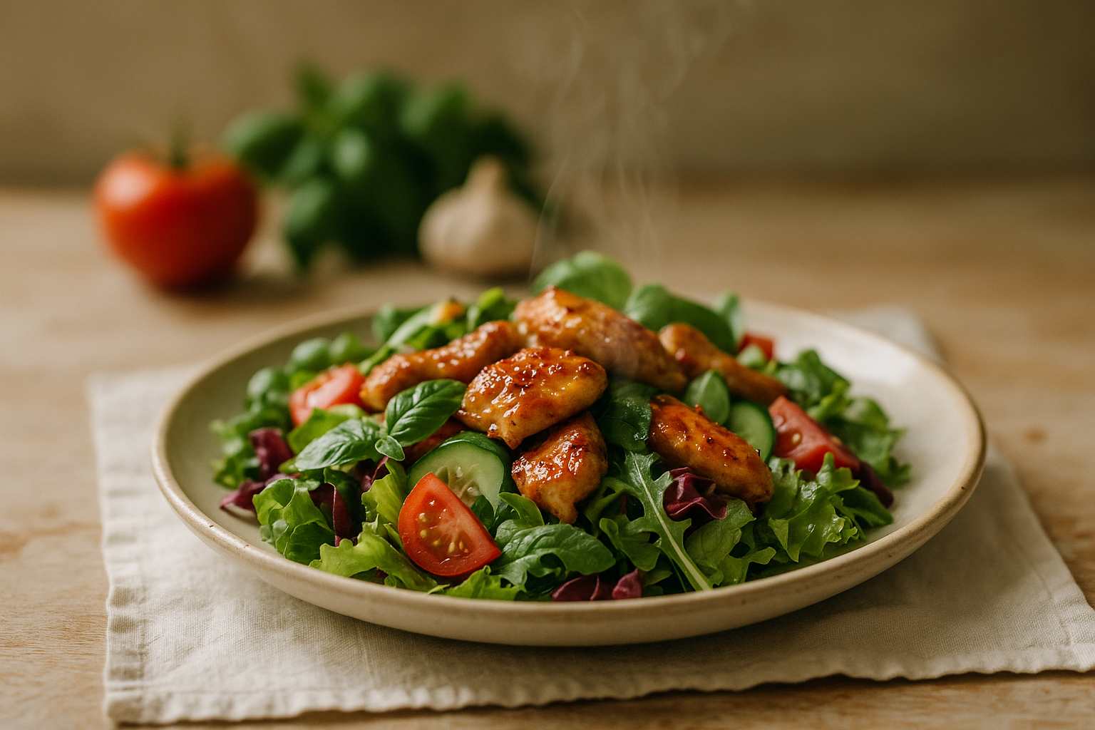 Insalata di Pollo al Miele Piccante
