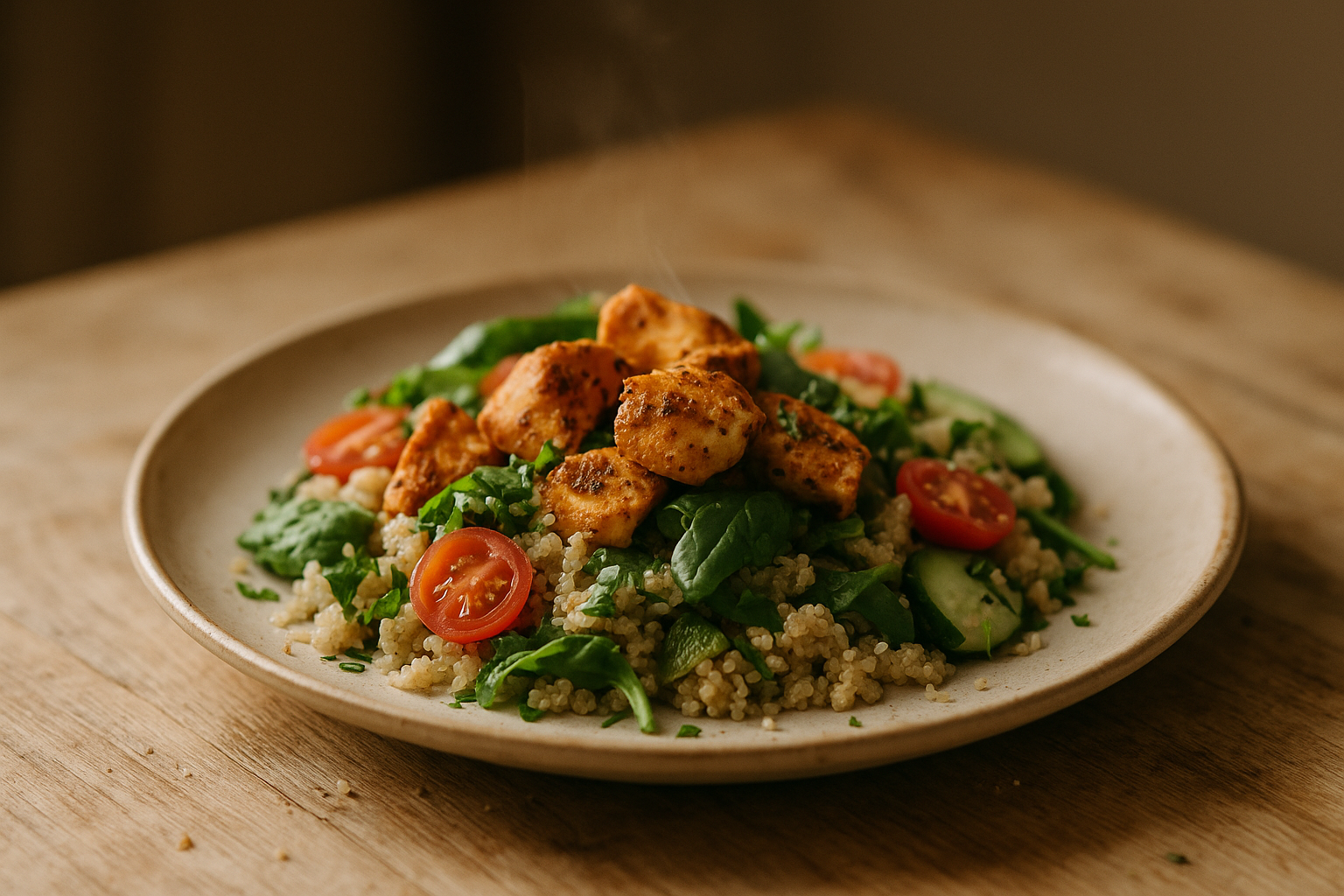 Insalata di Quinoa con Pollo Speziato