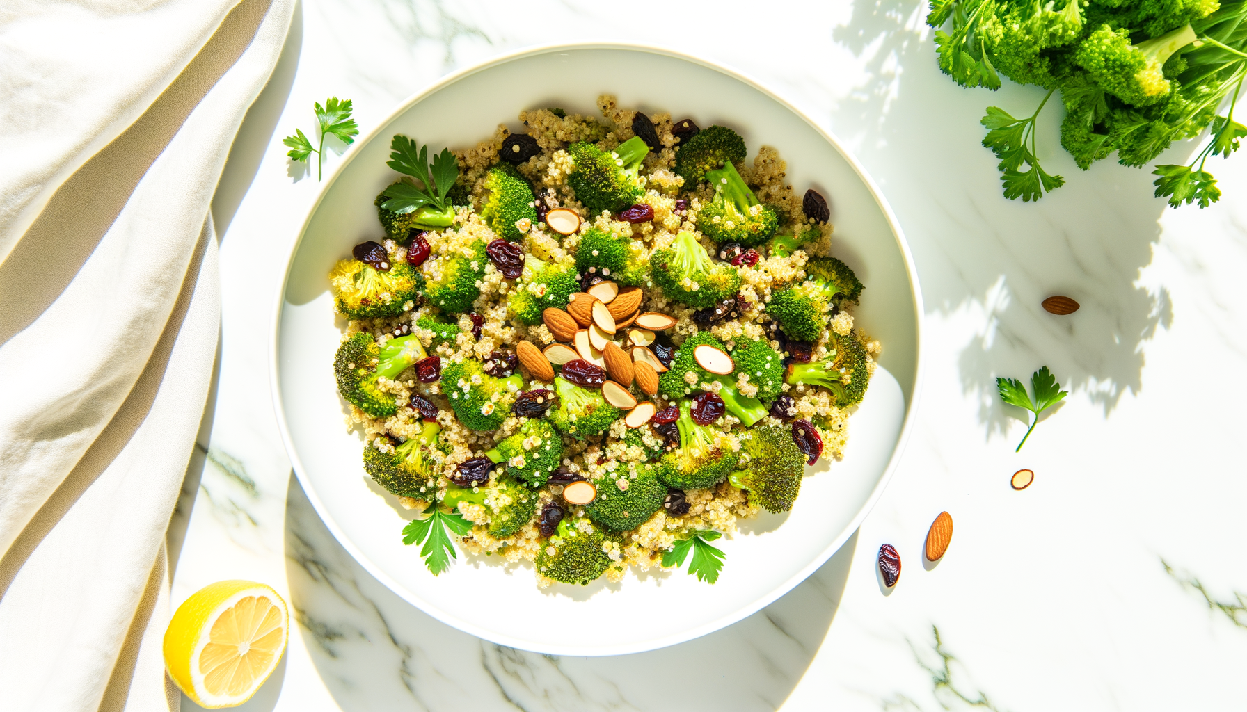 Insalata di Quinoa e Broccoli Arrostiti