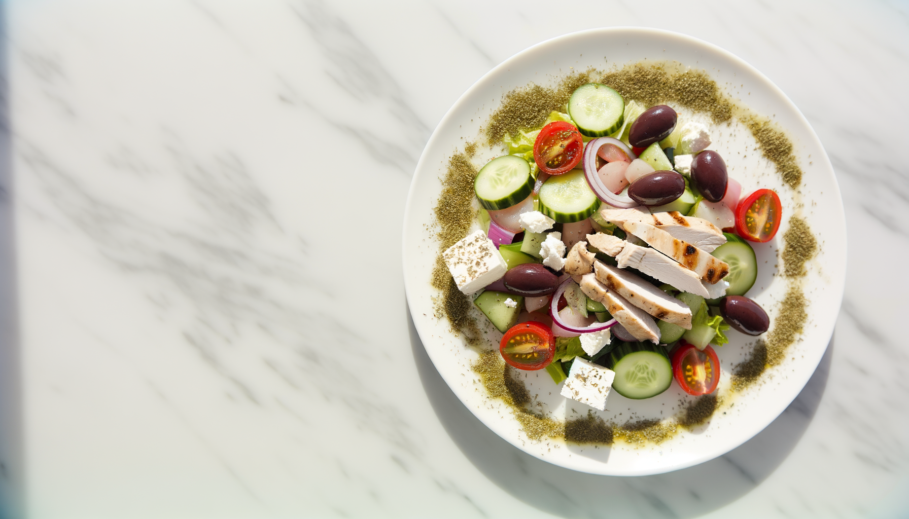 Insalata Greca con Pollo Grigliato