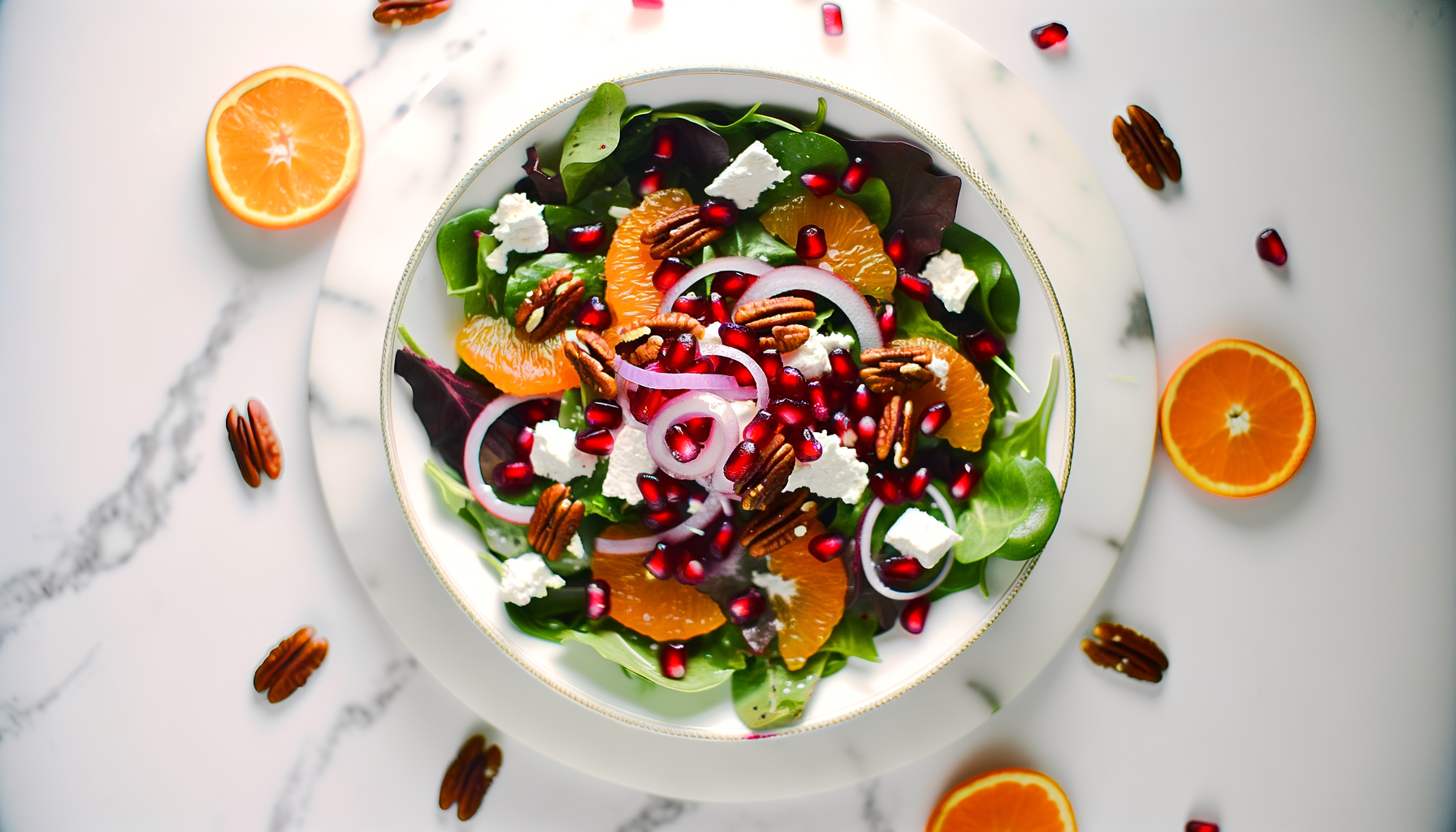 Insalata Invernale con Arance e Melagrana