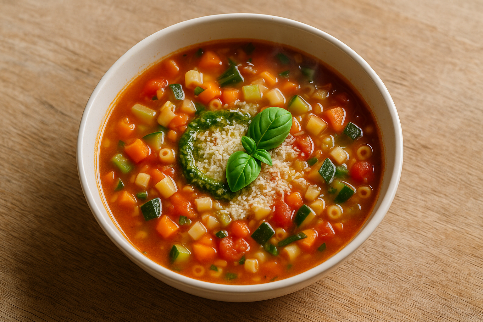 Minestrone di Stagione con Pesto