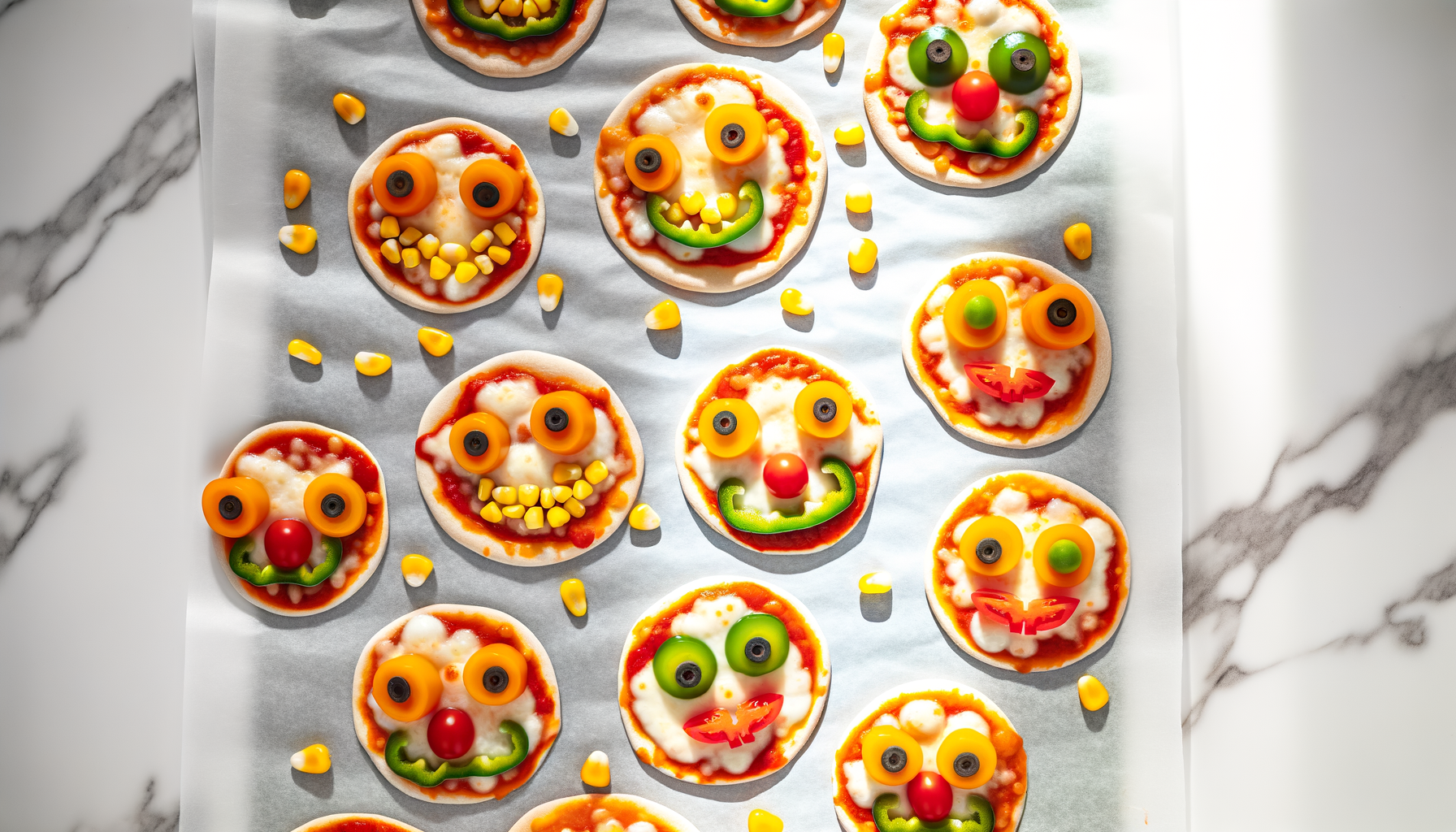 Mini Pizza con Verdure Colorate per Bambini