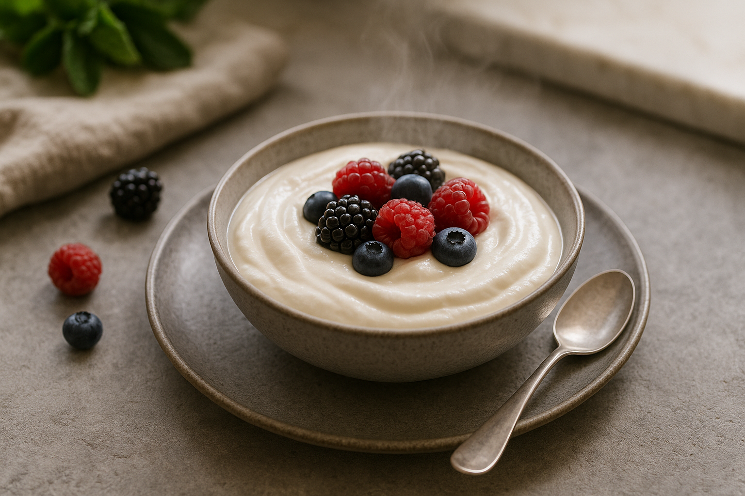 Mousse di Yogurt Greco ai Frutti di Bosco