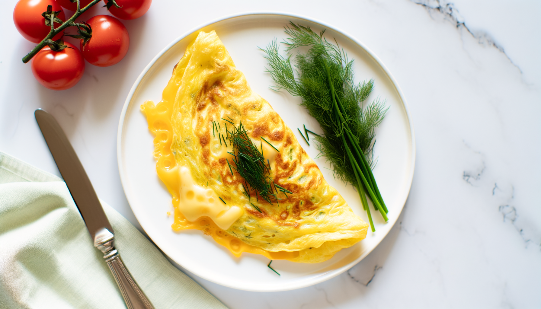 Omelette Farcita con Erbe e Formaggi