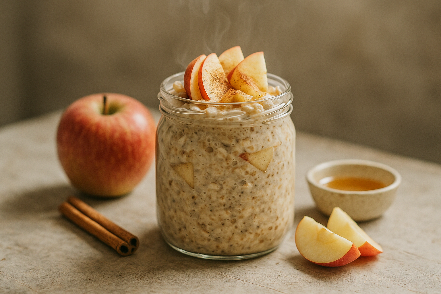Overnight Oats Tipo Torta di Mele