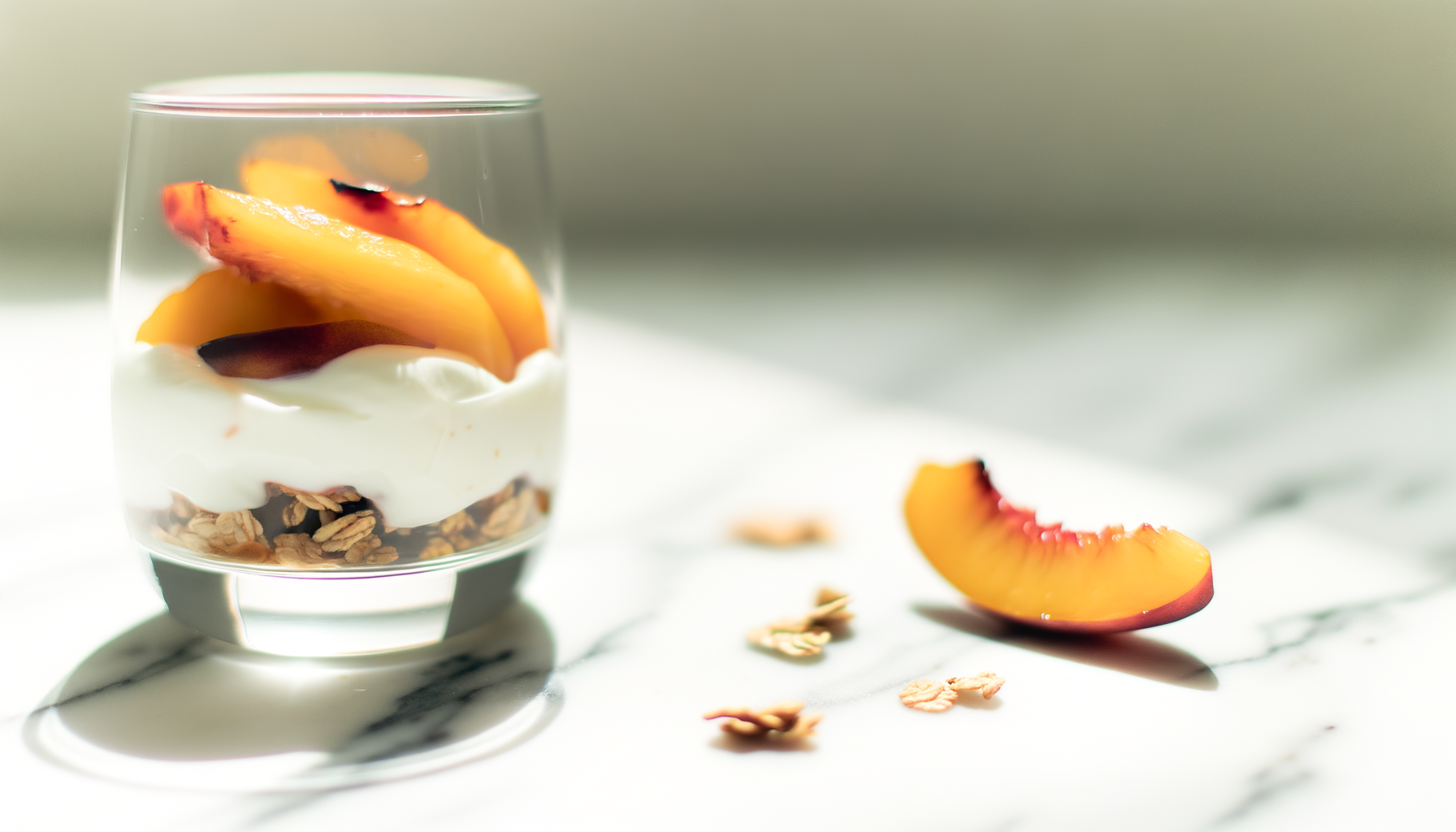 Parfait di Yogurt e Pesche Grigliate