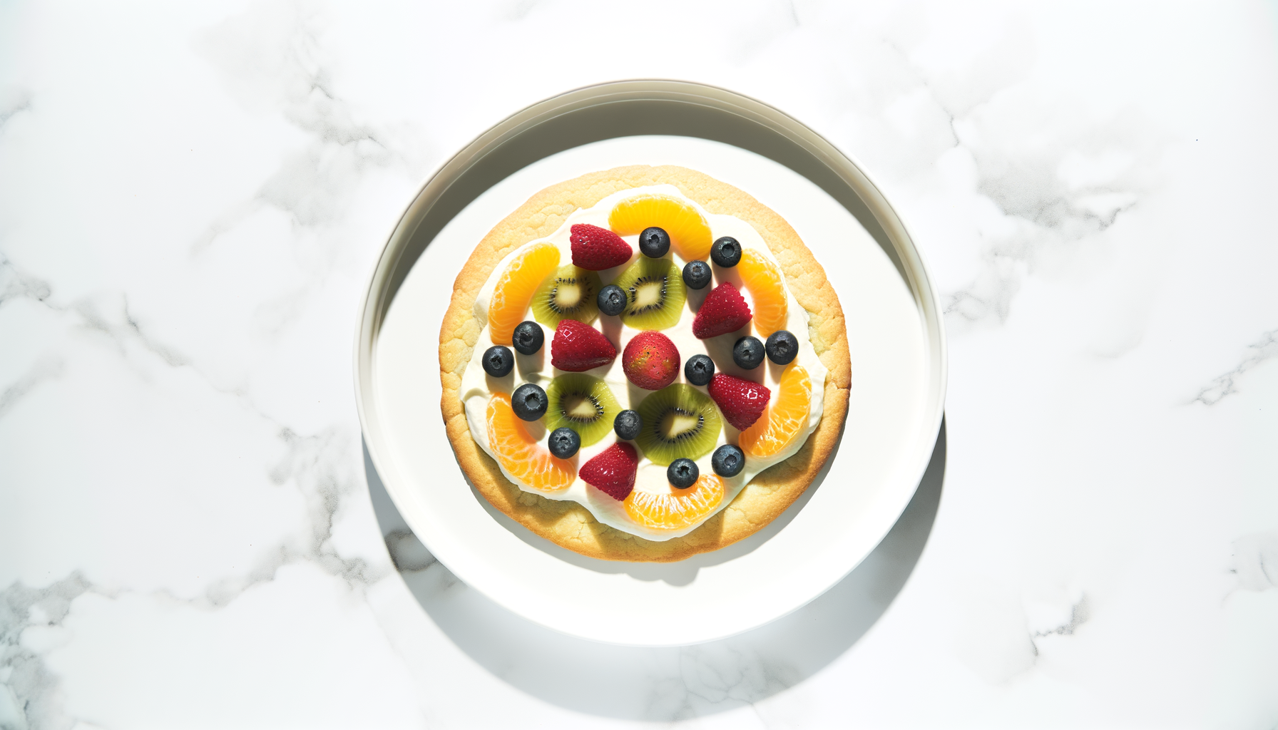 Pizza di Frutta su Base di Biscotto Sana