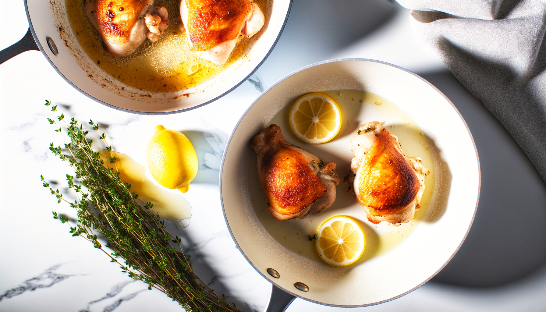 Pollo al Limone Timo in Padella