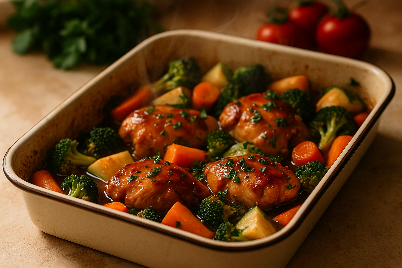 Pollo Teriyaki in Teglia