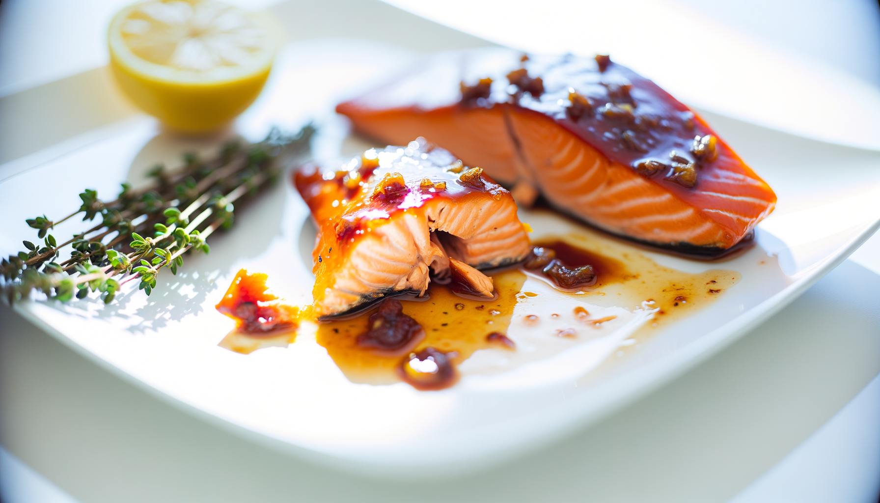 Salmone Glassato all'Acero e Aglio