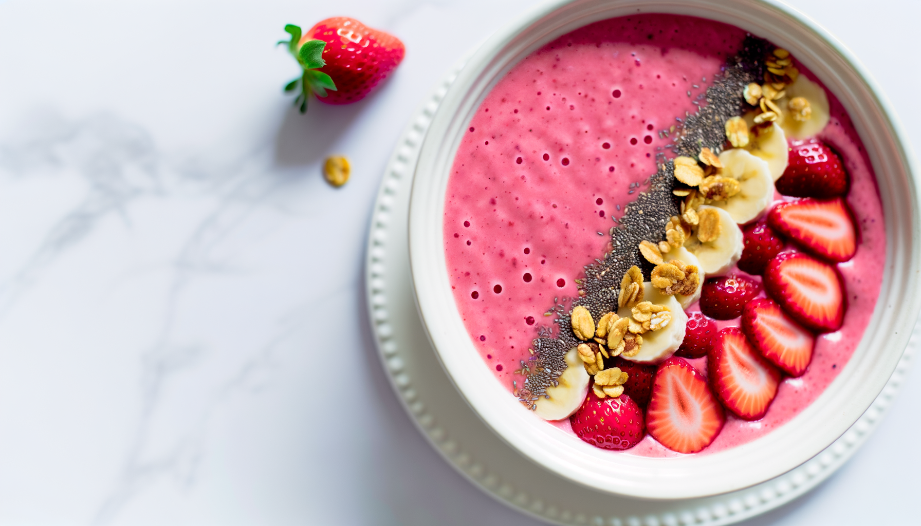 Smoothie Bowl alla Fragola con Granola