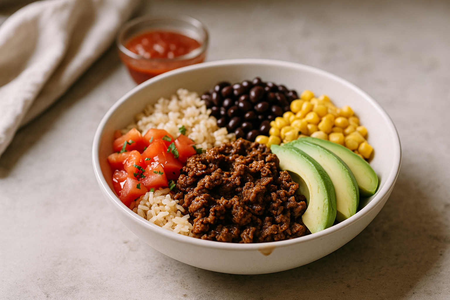 Taco Bowl per Meal Prep