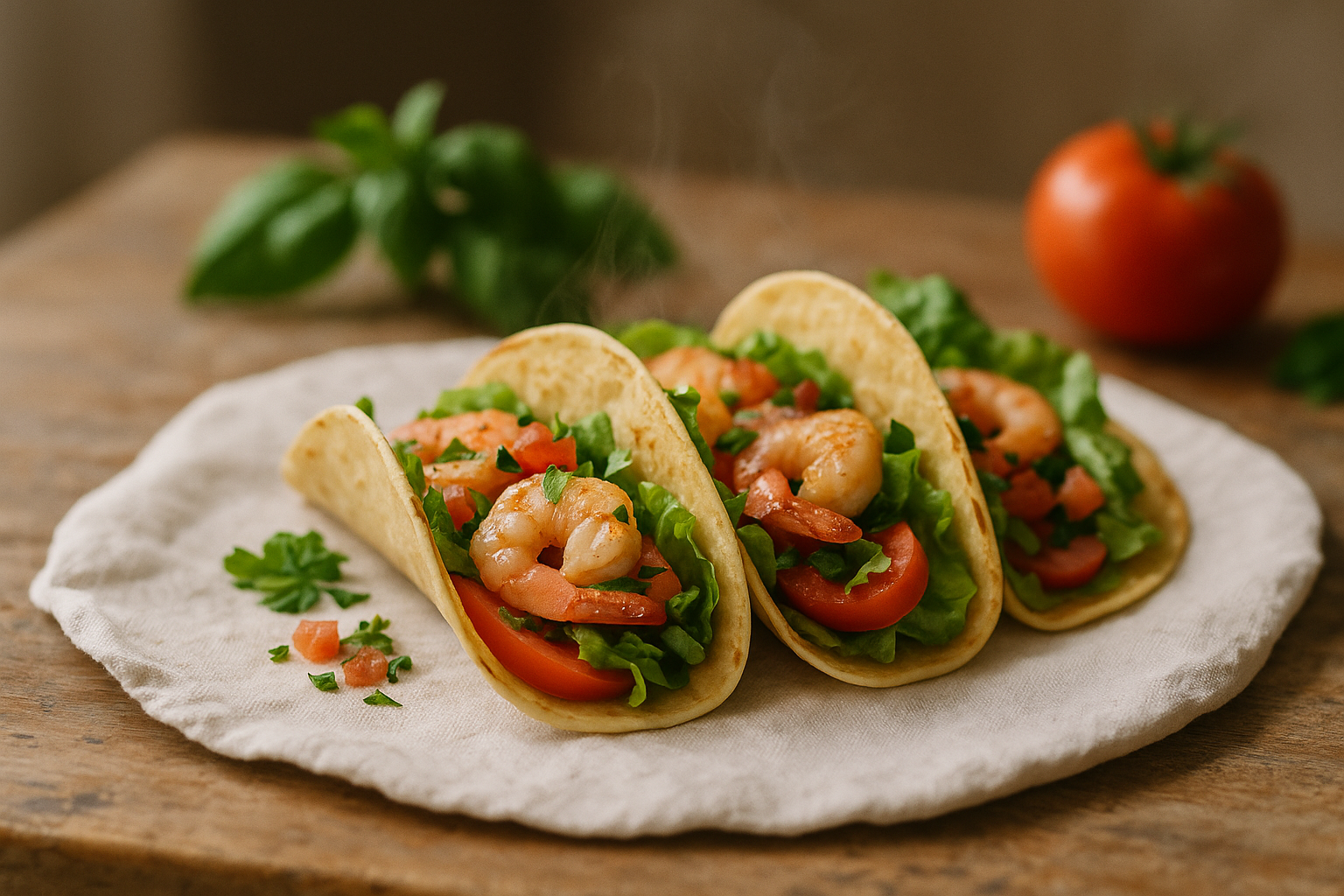 Tacos di Gamberi Leggeri