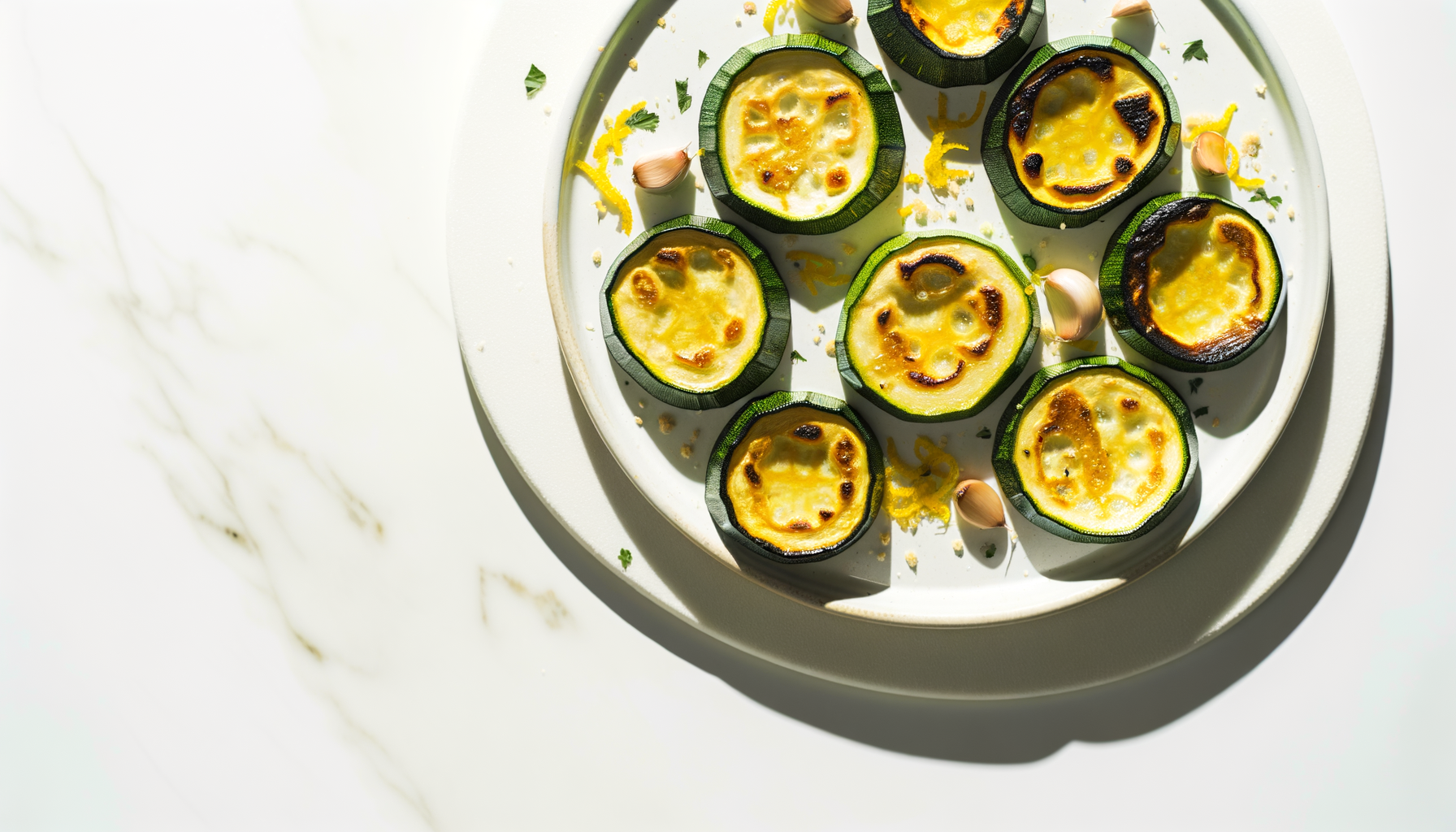 Zucchine Arrosto all'Aglio e Limone