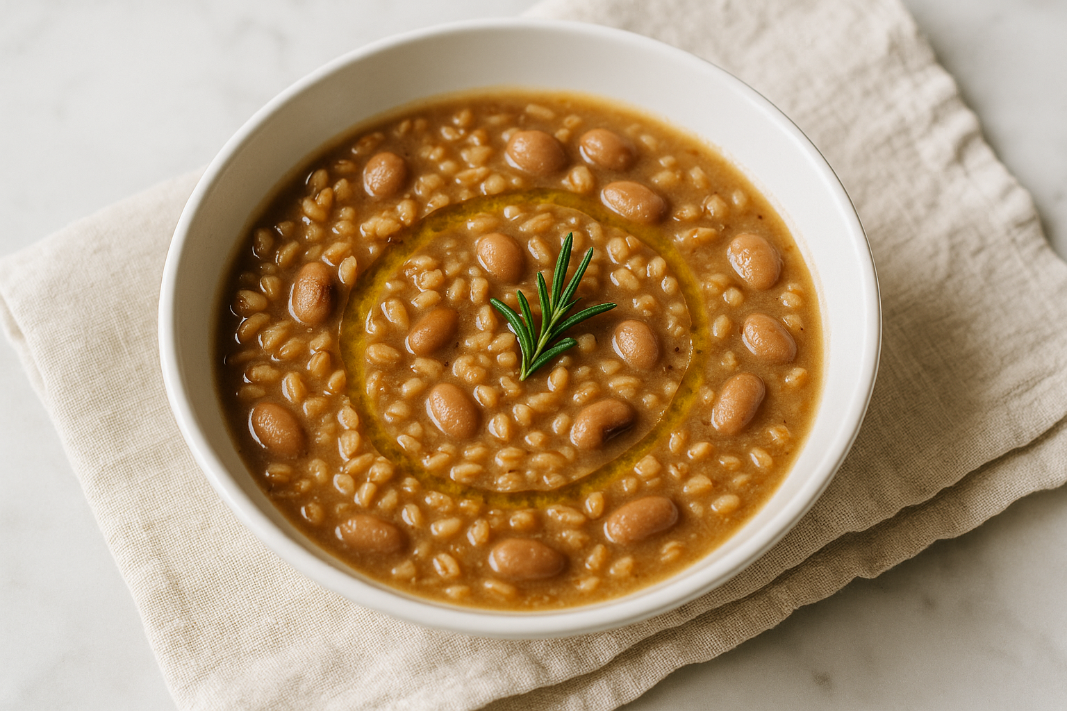 Zuppa di Farro e Fagioli Umbra