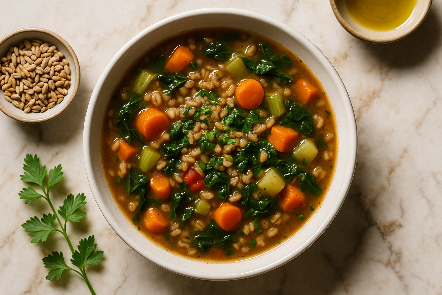 Zuppa di Farro e Verdure di Stagione